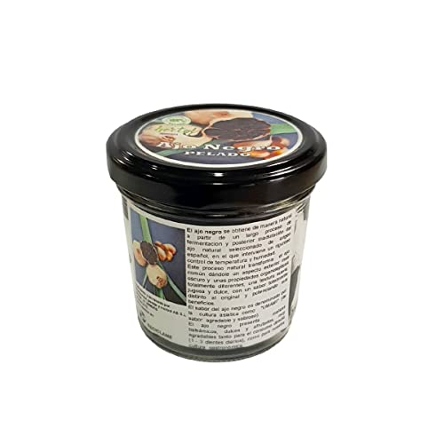 Diente Pelado Ajo Negro el hortal - Antioxidante Natural (1 Tarro Cristal - 85 gr)