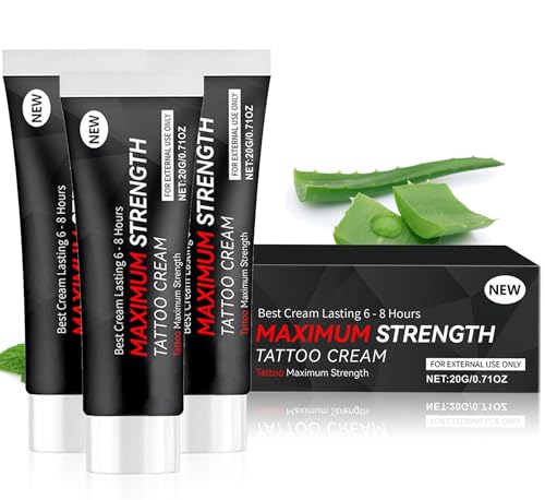 Tattoo Cream, 8 Hours Maximum Strength, Soothing Gel Nourishing Care, Soothing, for Moisturizes and Soothes (3)