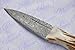 New Genuine Damascus Steel Tyne Stag Handle Sheffield Sgian Dubh with Leather Sheath