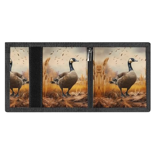 Goose Tri-fold Wallet Slim Money Clip Credit Card Holder Wallets for Men Gift4