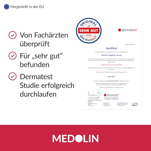 Medolin® Nagelpilz Lösung - Wissenschaftlich bestätigte Wirkung - Effektiver Nagellack für schöne...