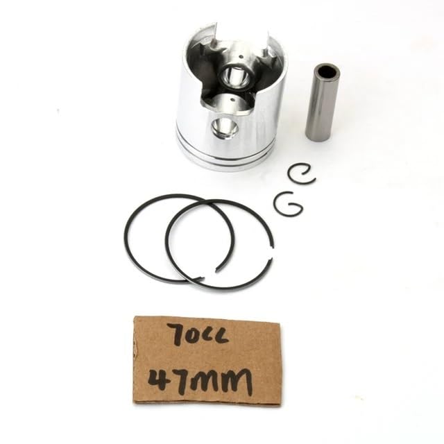 Kit pistón 70cc 47mm para moto 2t compatible con dimensiones de cilindro de 49mm y 40.3mm