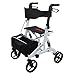 Produktbild Trendmobil - LR-X Plus Weiß - Leichtgewicht Rollator mit Federung + Faltbar + Griffhöhe Einstellbar + Stockhalter + Tasche