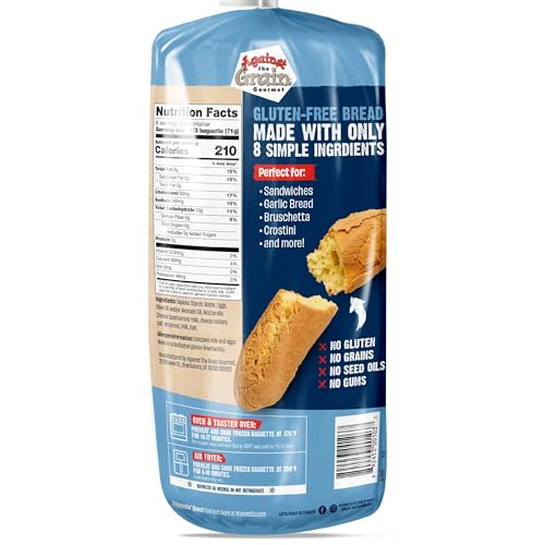 Image of Against the Grain Gluten-Free Original Baguettes, 15 oz, No Grains, Seed Oils or Preservatives; Frozen Bread, 2 Baguettes