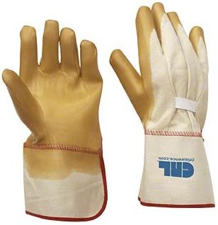 CRL Gauntlet Cuff Smooth Natural Rubber Palm Gloves - 12