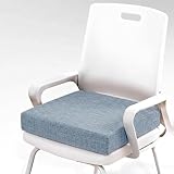 Premium Memory Foam Sitzkissen – Rutschfestes Stuhlkissen mit waschbarem Bezug, Bequeme Sitzerhöhung für Esszimmer, Küche & Büro, Quadratisch & Formstabil (40/45/50/55 cm)(Hellblau,45x45x10cm)