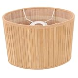 Mikinona Pantalla Bamb&uacute; Tejida Pantalla de Compatible con Sockets para Reducidos Teter&iacute;as y Bares