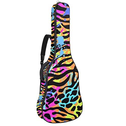 Sac à dos guitare étanche pour le voyage à motif panda tropical de 42.9 pouces