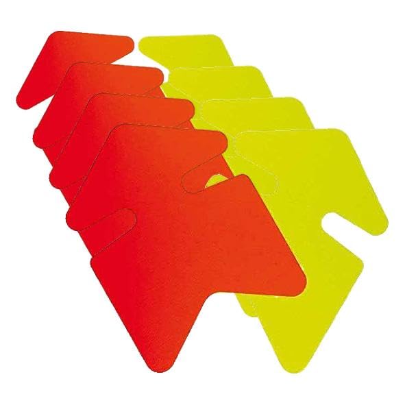 Flèches carton APLI 100407-25 jaune orange fluo 16x24cm pour orienter le public sans confusion