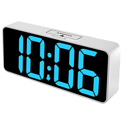 DreamSky Large Digital Alarm Clock Big Numbers for Seniors & Visually Impaired, 9 Inches Electric Clocks for Bedroom, Jumbo Display Fully Dimmable Brightness, USB Ports, Adjustable Alarm Volume