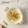 CAROTE Nonstick Stock Pot with Lid Soup Pot, 4 Quart with Lid, Casserole Super Easy to Clean Non Stick Cooking Pot Cookware PFOA Free, White Granite #4