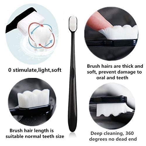 Image of Extra Soft Tooth Brushes For Adults Ultra Soft-Bristled Adult Toothbrush Micro Nano Soft Bristle Perfect For Kid Children Sensitive Teeth /Gum Person, Manual, (Multicolour) (2)
