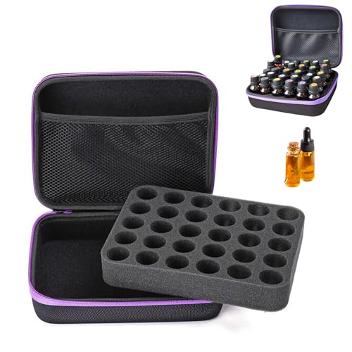 Vueinrg Boite Huile Essentielle 30 Trous ImperméAble Boite Rangement Huiles Essentielles Violet...