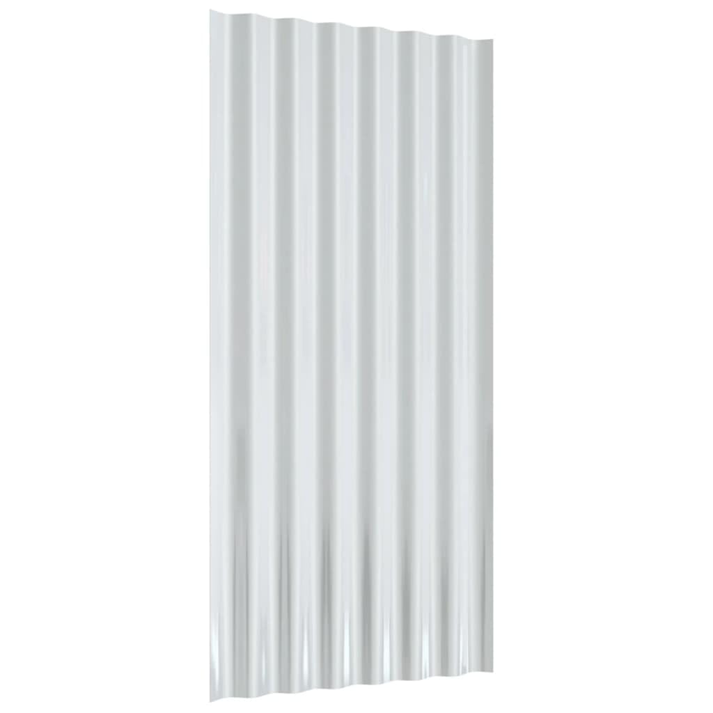 Genérico Paneles de tejado 12 Unidades Acero galvanizado Gris 80x36 cm,Bricolaje,Materiales de construcción,Techo,Tejas y baldosas para Techo,Gris,9.54 kg,319134