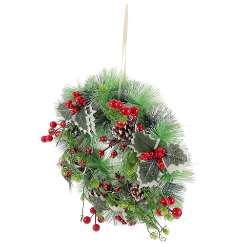 Cabilock Christmas Candle Wreath Decoration Artificial Floral Centerpiece for Holiday Parties Thanksgiving and Home Decor Lightweight Charming Xmas Ambiance