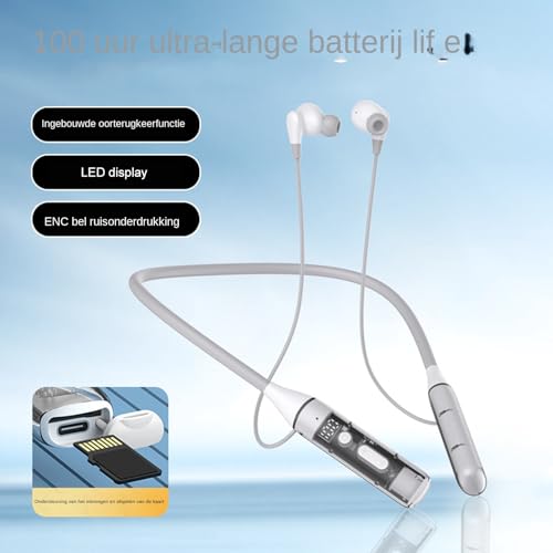 Ear Buds, Wireless in Ear Headphones, 1 Piece, Lightweight Neckband Design, Comfortable Double Microphone Headset, Magnetic Sports Earbuds for Gym, Home, Workout, Travel, Running - Afbeelding 4