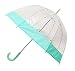 Clear Bubble Umbrellas Green Trim, Transparent Umbrella, Dome Shape Umbrella