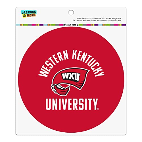Western Kentucky Hilltopper Automotive Car Refrigerator Locker Vinyl Circle Magnet