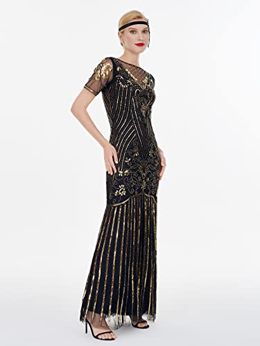 FAIRY COUPLE Women‘s Maxi Long Evening Prom Sequin Dress3