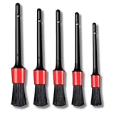 Cwk Tools Kit 5 Pincéis para Detalhamento Automotivo – Pincel de Limpeza Interna e Externa para Carro, Roda, Motor, Painel e Acabamentos