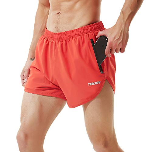 Image of Men's Running Shorts Gym Athletic Workout Shorts for Men 3 inch Sports Shorts with Zipper Pocket