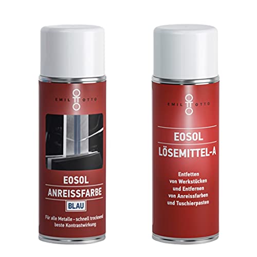 EOSOL-Duo III/ 1 Spraydose Anreissfarbe blau (400 ml) und 1 Spraydose Lösemittel A (400 ml)