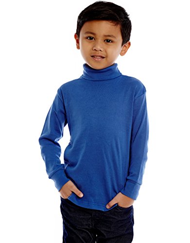 Image of Leveret Girls Boys & Toddler Solid Turtleneck 100% Cotton Kids Shirt (2 Toddler-14 Years) Variety of Colors