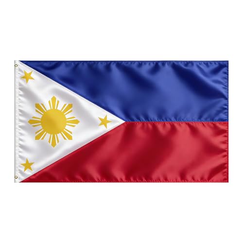 VELIFFCO Philippines Flag Flag of Philippine 3x5 Ft - Polyester Lightweight Flags with 2 Brass Grommets for Philippines Party Decorations Sports Events Decorations