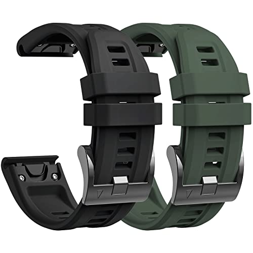 Lepmok 22Mm Strap For Garmin Fenix 7/Fenix 7 Solar/Fenix 7 Sapphire Solar/Fenix 6 Gps/Fenix 6 Pro Gps/Fenix 6 Sapphire Gps/Fenix 5/Fenix 5 Plus (2-Pac