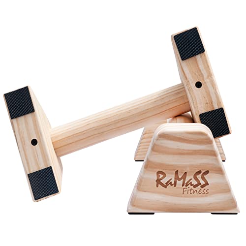 RAMASS Fitness Push Up Handles, Wooden Mini Parallettes for Gymnastics & Calisthenics – Solid Wood Construction for Superior Grip – Perfect Size for Home & Travel – Includes 1 Pair of Push Up Bar - Image 6