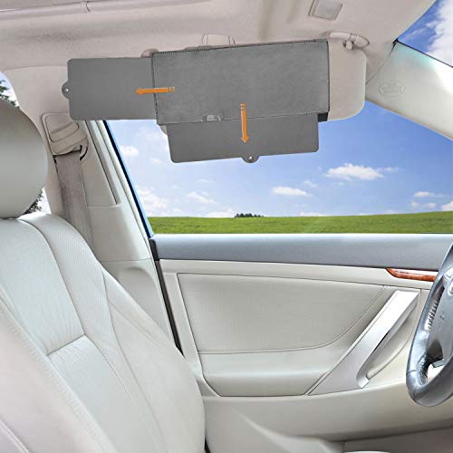 Wanpool Car Visor Sunshade, Car Visor Anti-Glare Sunshade Extender For Front Seat Driver Or Passenger - Grey 1 Piece #TOP1