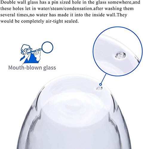 2-Pack 16 Oz Double Walled Glass Coffee Mugs With Handle Spoon,Insulated Layer Coffee Cups,Clear Borosilicate Glass Mugs,Perfect For Cappuccino,Tea,Latte,Espresso,Hot Beverage,Wine #TOP6