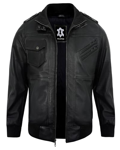 Hooded Leather Jacket Men - Casual Real Lambskin Outerwear Mens Leather Jackets With Detachable Hood3