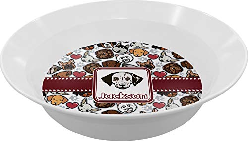 Personalized Dog Faces Melamine Bowl - 12 oz
