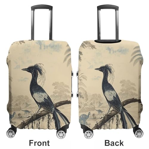 Travel Luggage Cover Suitcase Protector Blue And White Bird Elastic Washable Suitcase Cover Anti-scratch Spandex Baggage Covers Fits 18-32 Inch Luggage3