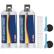 Strong Foundry Glue for Metal Repair,High Temperature Resistant Casting Repair Adhesive,Metal Repair Glue,Liquid Welding Filler for Metal Defects and Repairs 2PCS