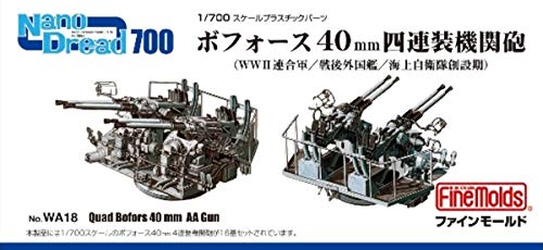 Canons Bofors 40mm WA18 pour maquette de navire 1/700 avec détails ultra précis