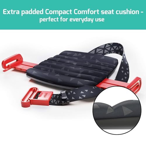 Image of New mifold Comfort Grab-and-go Car Backless Booster Seat- Compact and Portable for Every Day, Carpooling, Travel, Compact for Every Day, Comfortable for Every Adventure, Racing Red