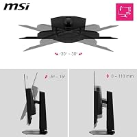 MSI MPG 322URXDE QD-OLED, 32-Zoll,4K UHD, 3840x2160,OLED Monitor, 240Hz, 0.03ms, DisplayHDR True Black 400, G-SYNC Kompatibel, HDMI 2.1, DP 2.1a, USB C (98W PD), Höhenverstellbar, Schwarz – Ansicht 4