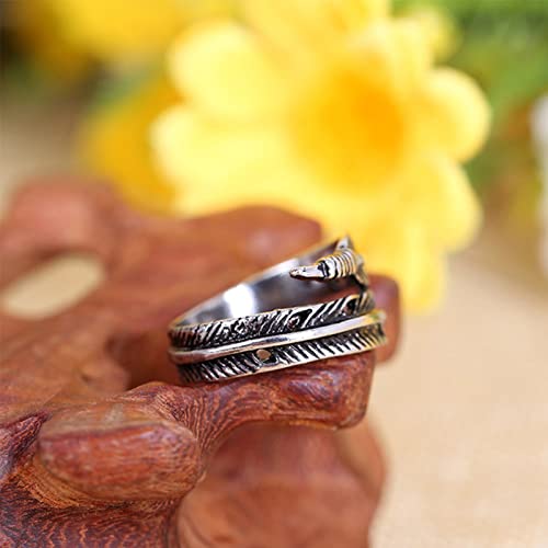 HCMA Anello di piume in acciaio inossidabile per