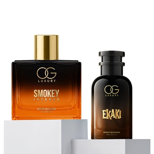 India’s First & Strongest Smokey Intense & Ekaki Extrait De Parfum Combo | Luxury Fragrances | Long lasting, Premium Perfume for Men | For All Occasions | Gift For Men, 100 ml, Pack of 2