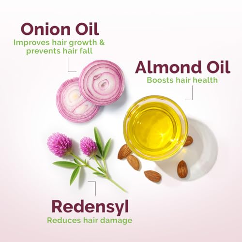 Image of Mamaearth Onion Hair Oil with Onion Oil & Redensyl for Hair Fall Control | Boosts Hair Growth | Adds Strength & Shine | 200 ml