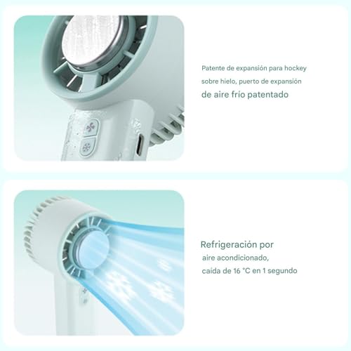 Ventilador de mano recargable para camping y excursiones al aire libre 8