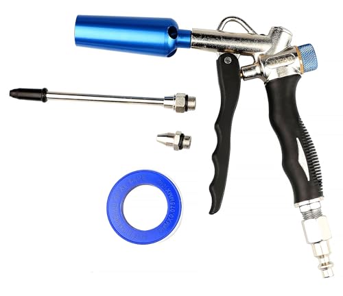 YOTOO 2-Way Air Blow Gun kit with Adjustable Air Flow, Extended Nozzle, High Flow Nozzle and 1/4