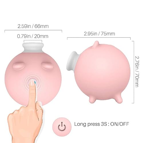 Piggy S-Hande Porquinho Sugador de Clitóris 9 Intensidades Pulsação de Ar Recarregavél em Silicone R