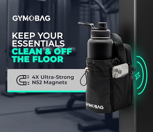 Magnetic Gym Bag Women-Magnetic Water Bottle Holder for Gym-Magnet Bag- Small Waterproof Crossbody Sling for Men&Women with AirTag Pocket-Strong Magnets-Bottle&Phone Holder-Ideal for Travel2