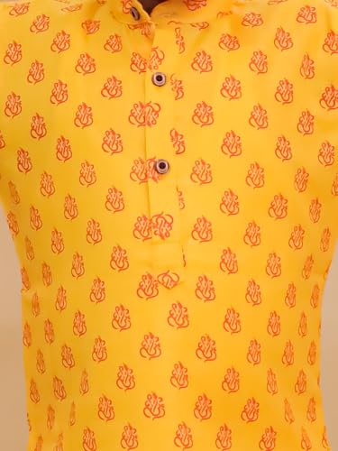 Image of AJ DEZINES Boys Cotton Full Sleeve Letter Printed Kurta Pajama Set for Kids - Ethnic wear | Special Occasion & Traditional Outfit |Boys Kurta Set - Regular Fit