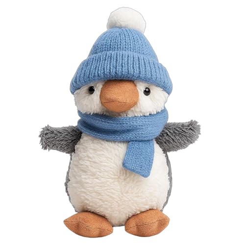 SrgPui Penguin Plush Soft Penguin Plush for Adults Adorable Cuddly Plush for Bedtime and Travel Pudgy Stuffed Animal with PP Cotton Filling