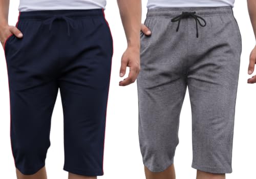 Image of FEEL TRACK Men's Regular Fit Three Fourth Capri (Pack of 2)