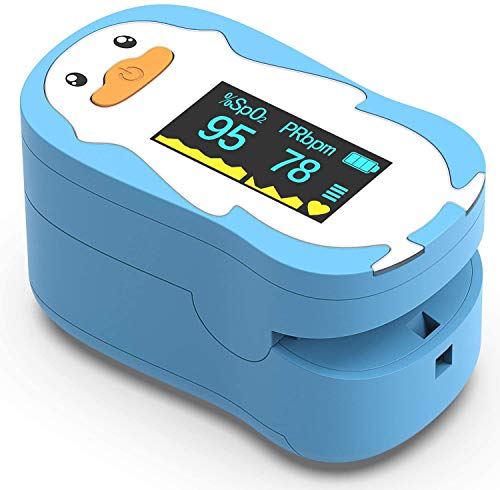 HOMIEE Children Blood Oxygen Saturation Monitor, Sport and Aviation Use Only, Blue